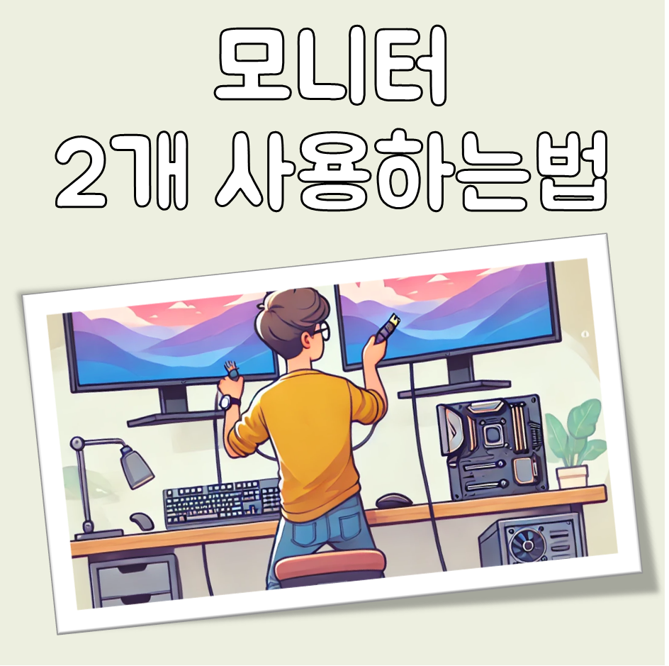 모니터 2개 사용하는법 대표 이미지