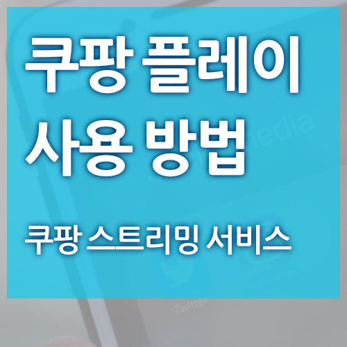  쿠팡 플레이 가격과 사용법