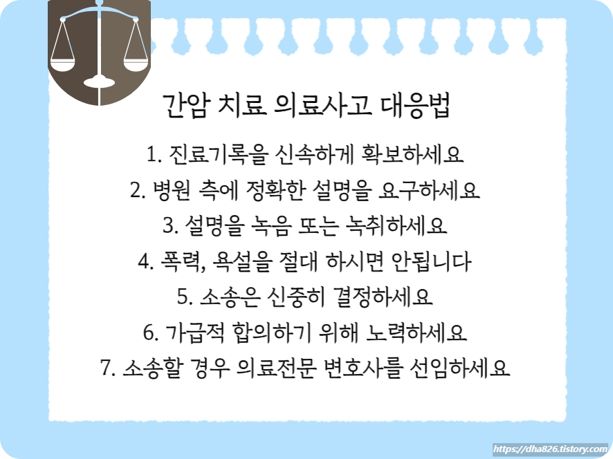 간암 치료 의료사고 대응