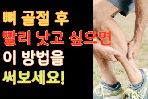 뼈 붙는기간&#44; 골절 후 빠른 회복을 하려면?