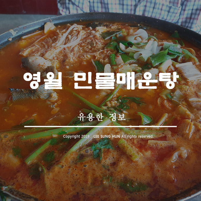  영월 동강 맛집 민물 매운탕 맛있습니다.