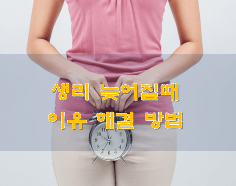 생리 늦어질때 이유 해결 방법
