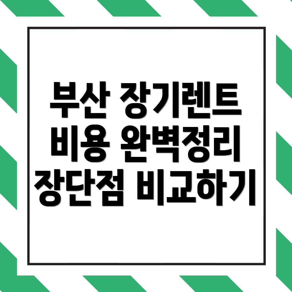 부산 장기렌트카