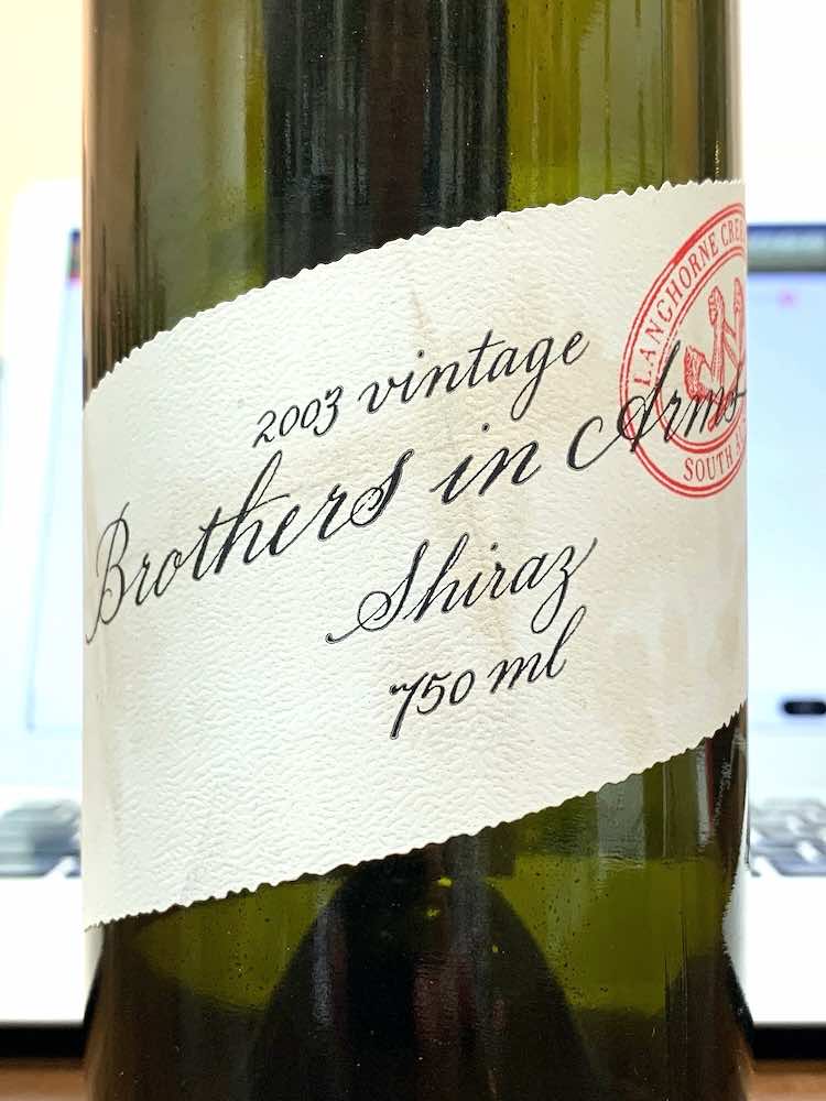Brothers in Arms Shiraz 2003