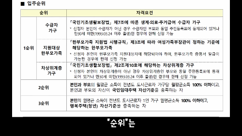 청년이 사는 임대주택 - 선정기준 2