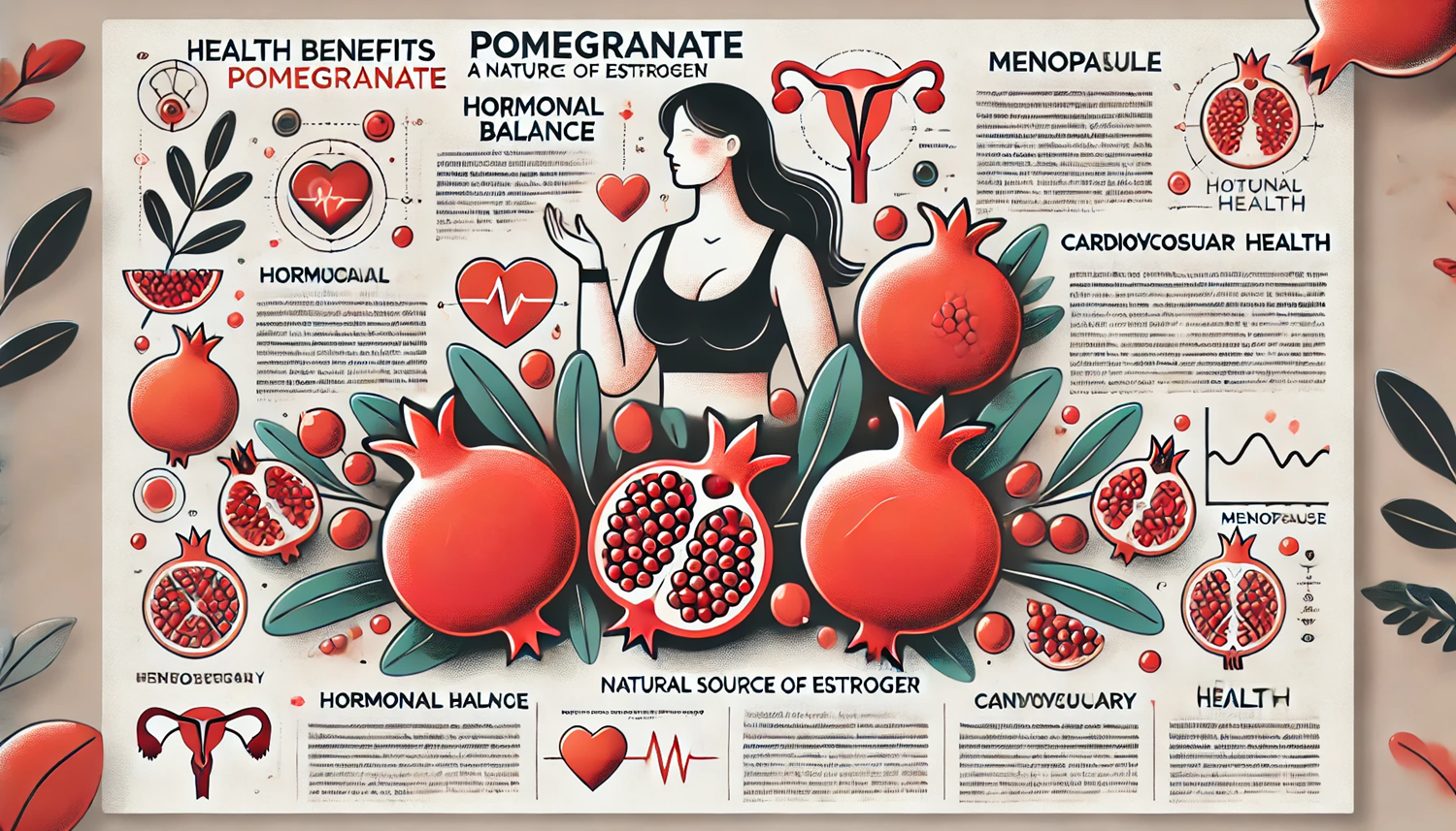석류: 천연 에스트로겐으로 갱년기 여성 건강 지원