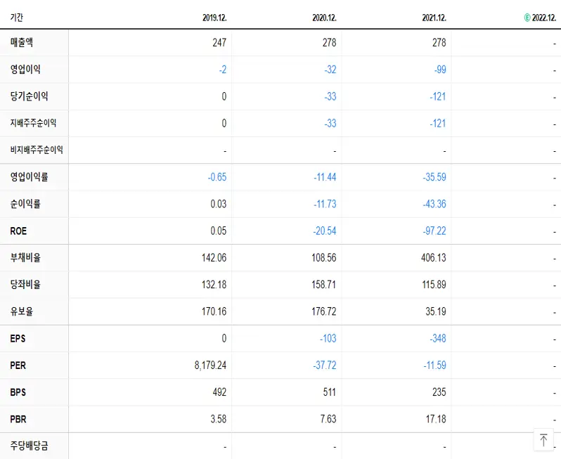 셀피글로벌 재무제표