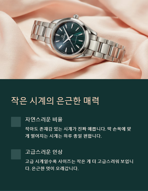작은 시계의 은근한 매력