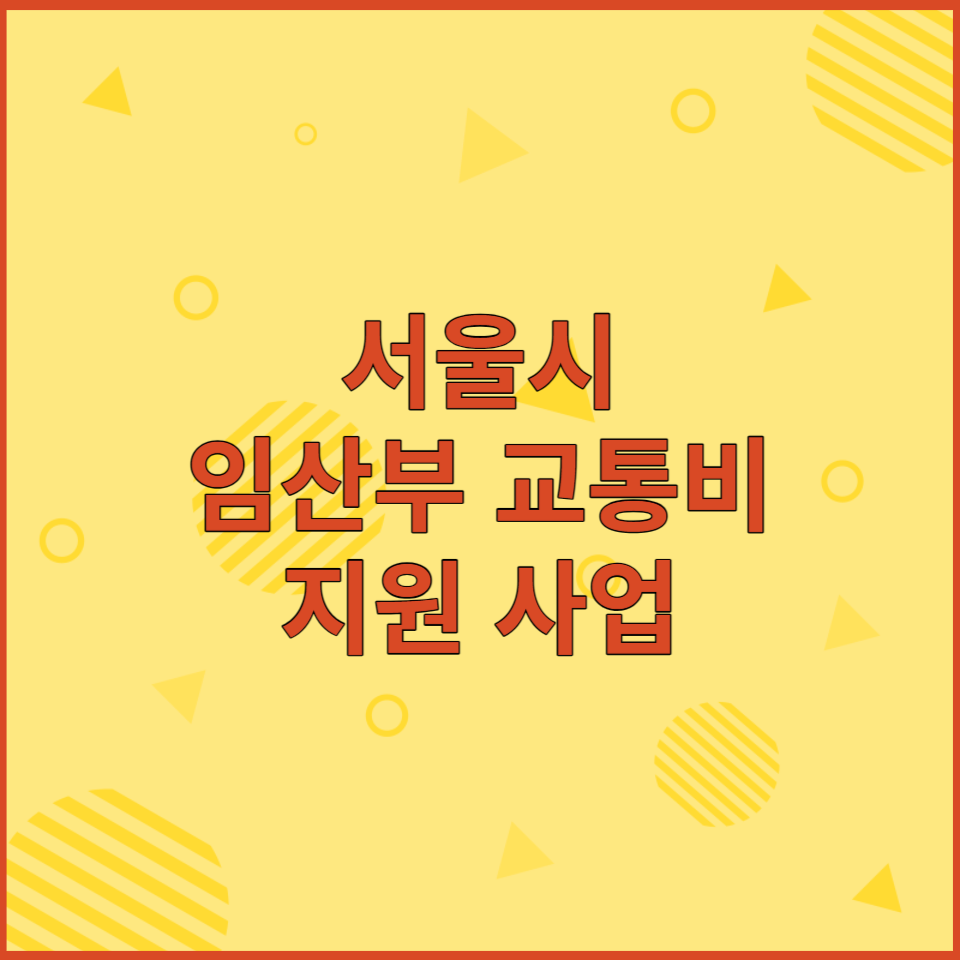  서울시 임산부 교통비 지원 신청방법 및 알아보기