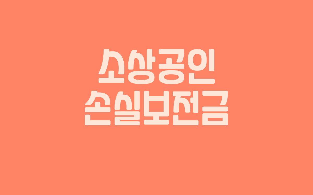  소상공인 손실보전금 확인