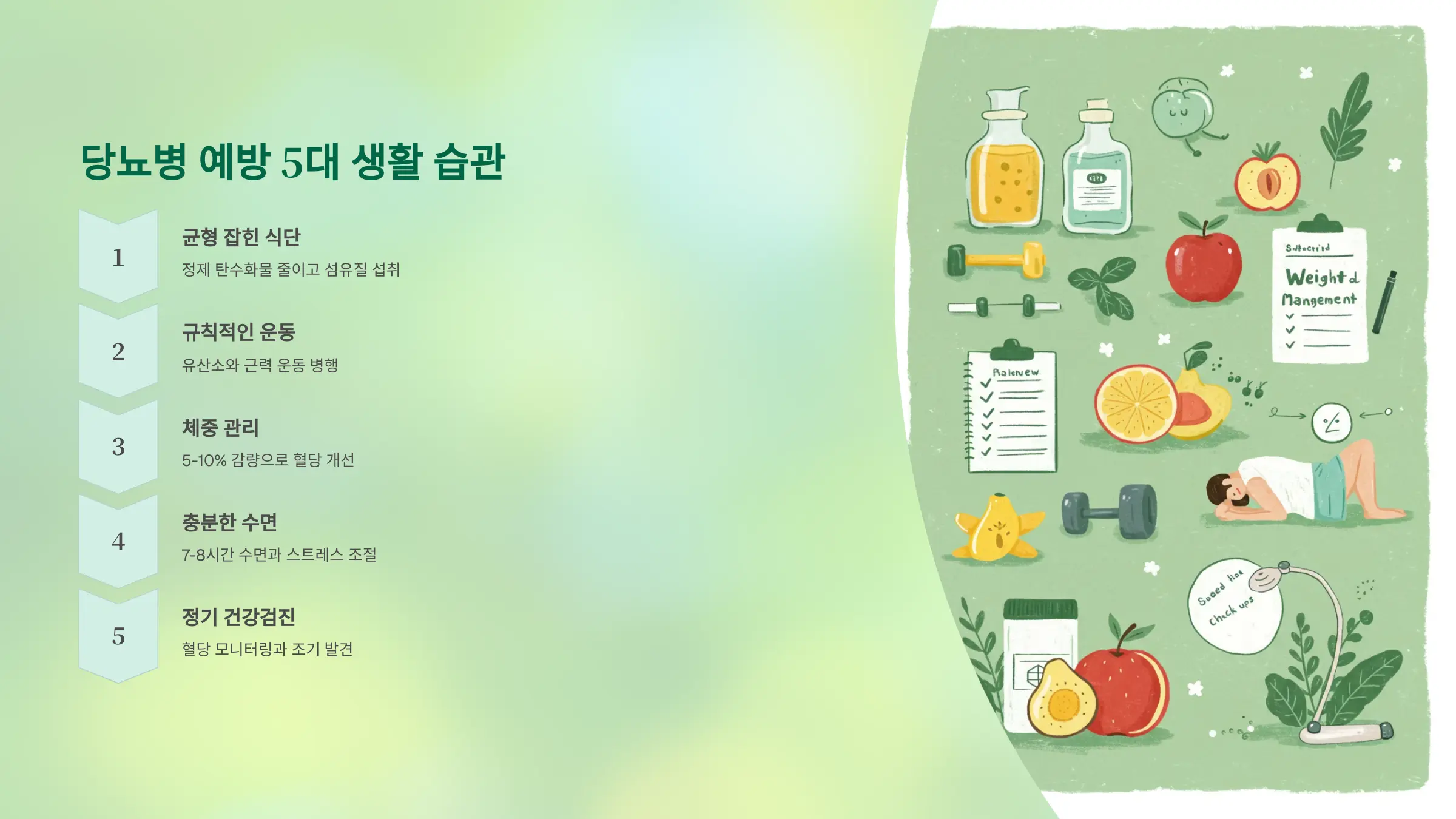 당뇨병 예방을 위한 5대 생활 습관 실천법