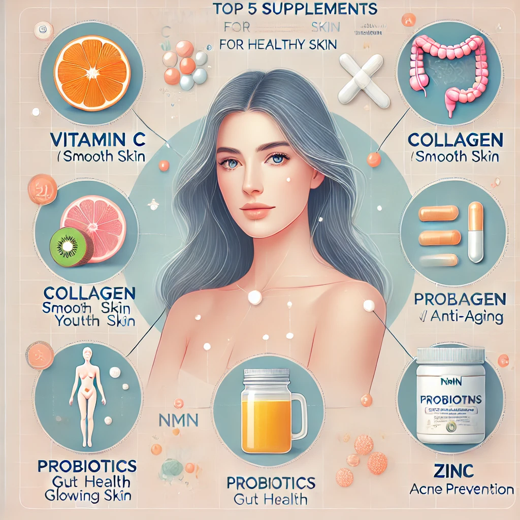TOP 5 SUPPLEMENTS FOR HEALTHY SKIN