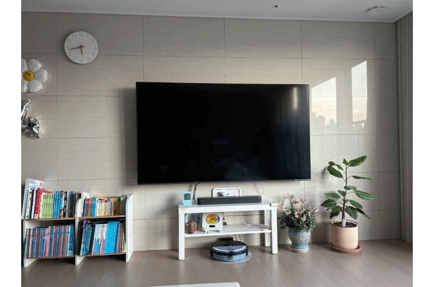 삼성 75인치 TV kq75qc67afxkr 외관