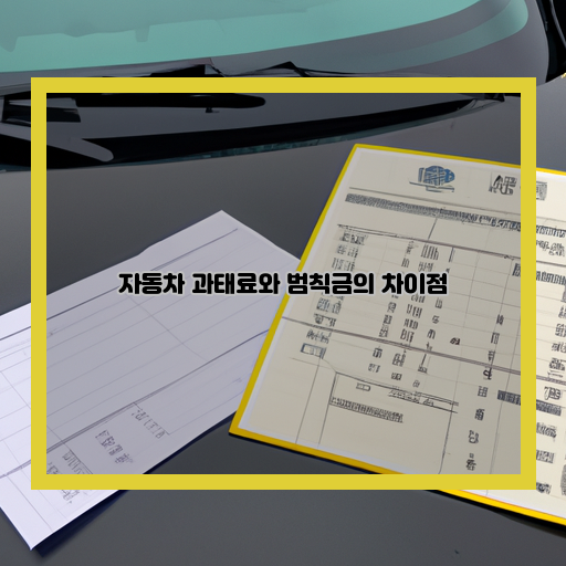  자동차 과태료와 범칙금, 그 차이점을 알아보자