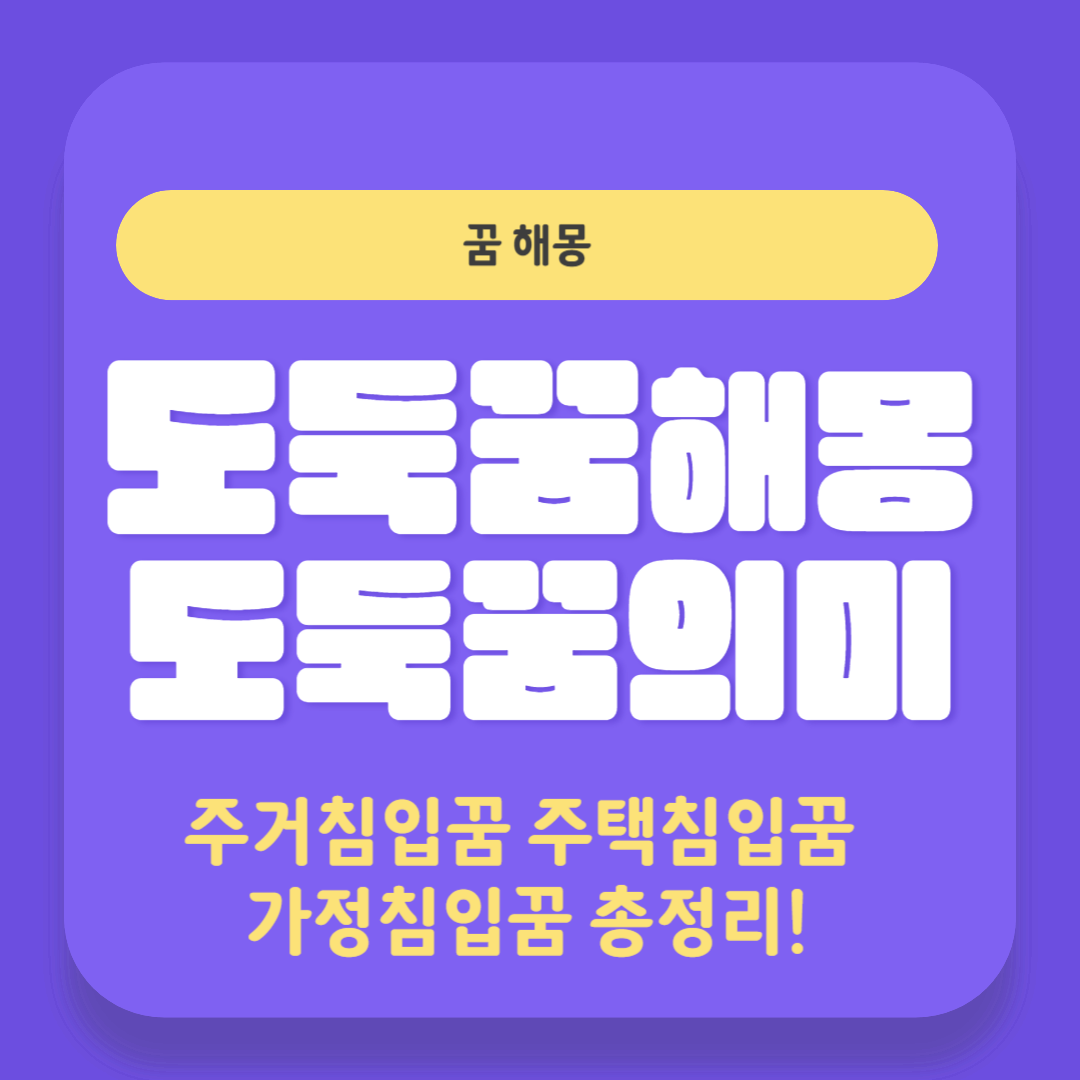 도둑 꿈 해몽