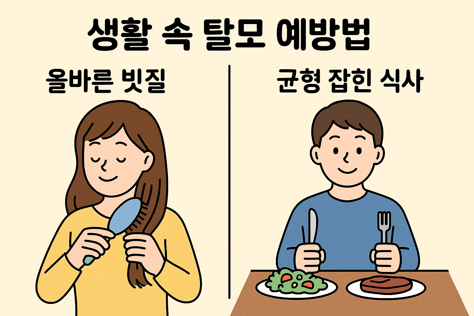 생활 속 탈모 예방법