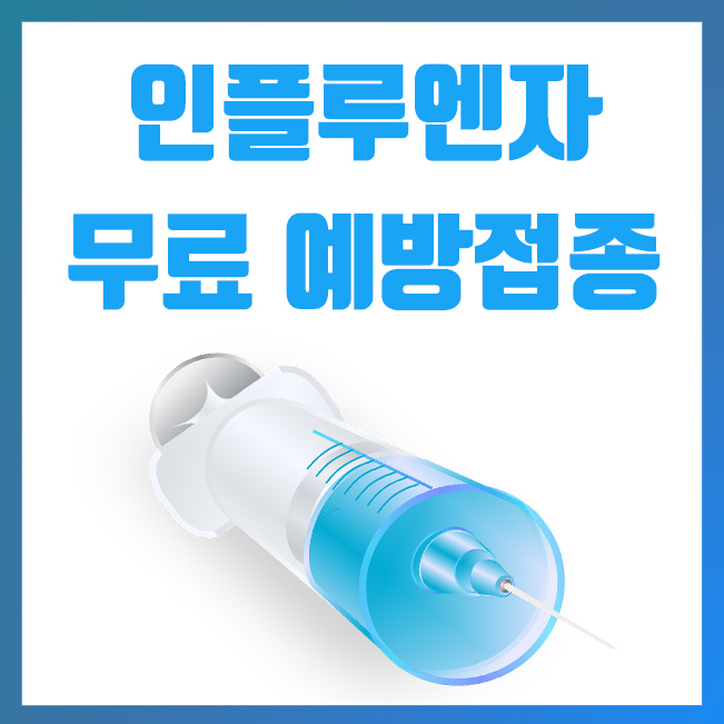  2020년 인플루엔자 무료 예방접종 대상 및 접종시기 총정리