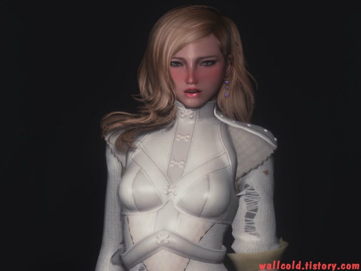 스카이림 의상 - 레인저 의상 sera armor white skyrim mod 001