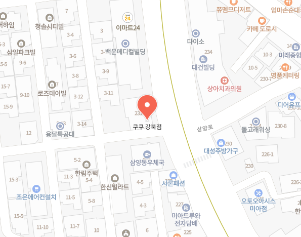 쿠쿠 강북점 위치 이미지