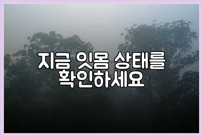 지금 잇몸 상태를 확인하세요