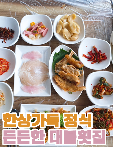  직접 잡은 횟감으로 회+튀김+매운탕! 제주도 대물식당
