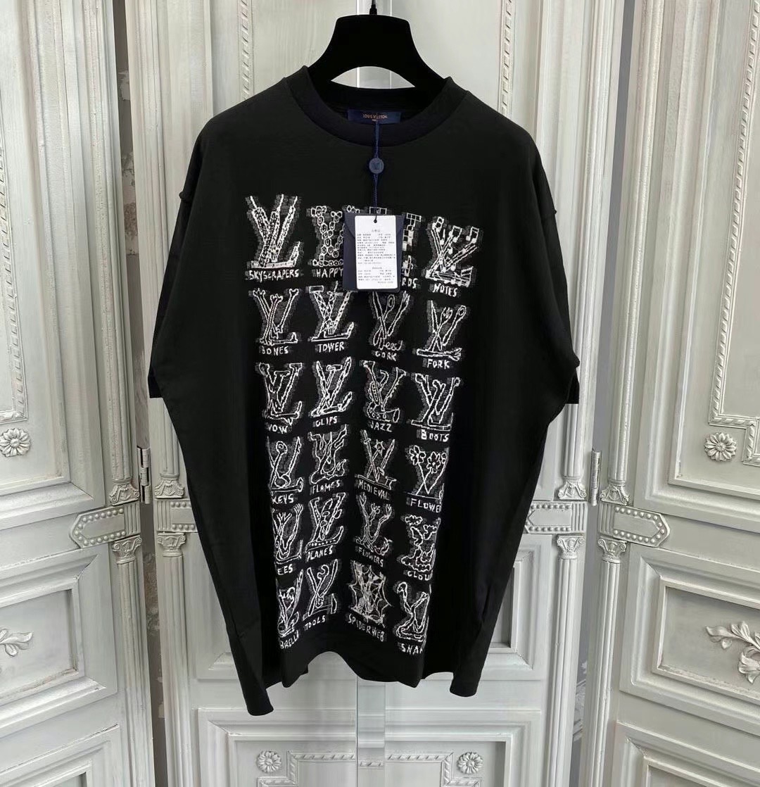  [LOUIS VUITTON] 루이비통 LV 카툰 자카드 반팔 티셔츠 1A8GV6