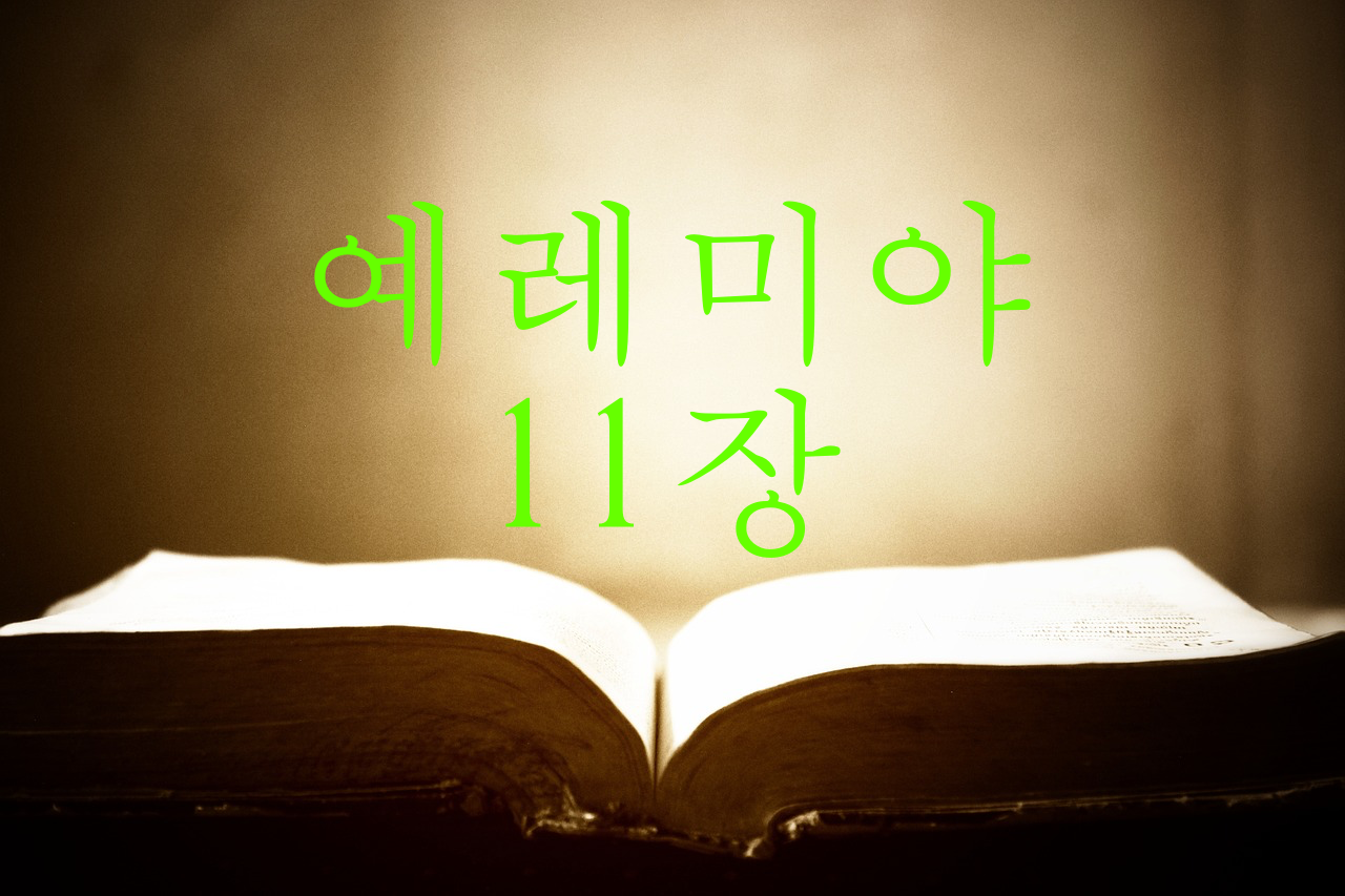 예레미야 11장 여호와께서 이르신 언약의 말