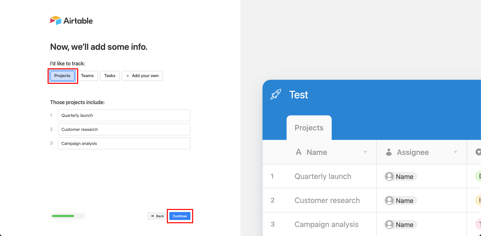 Airtable onboarding