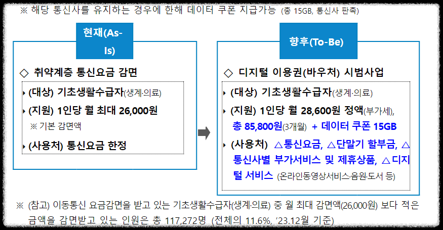 취약계층의 디지털 접근권 제고를 위한 디지털 이용권(바우처) 시범사업