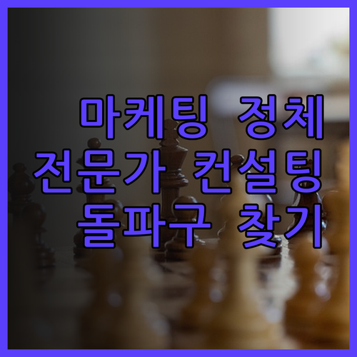 정체된 마케팅, 전문가 컨설팅으로 돌