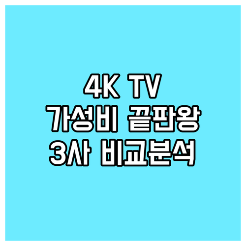 가성비 4K TV 추천 TCL 엑사비