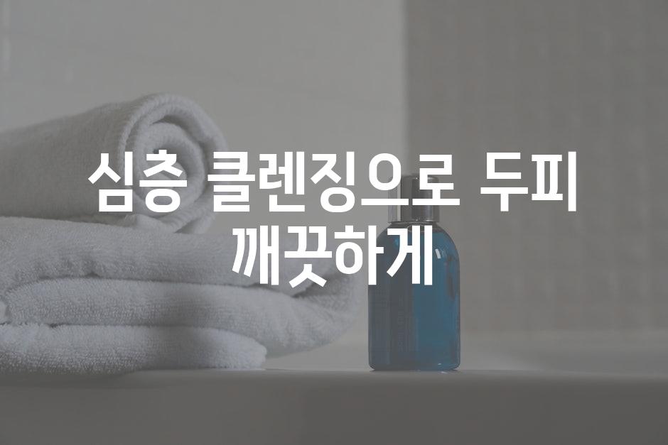 심층 클렌징으로 두피 깨끗하게