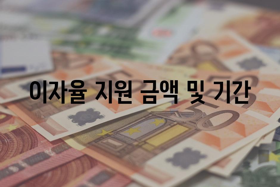 이자율 지원 금액 및 기간