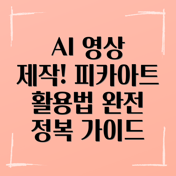 피카아트 AI 영상 제작