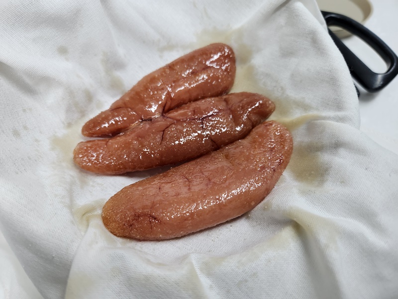 명란으로 어란 만들기