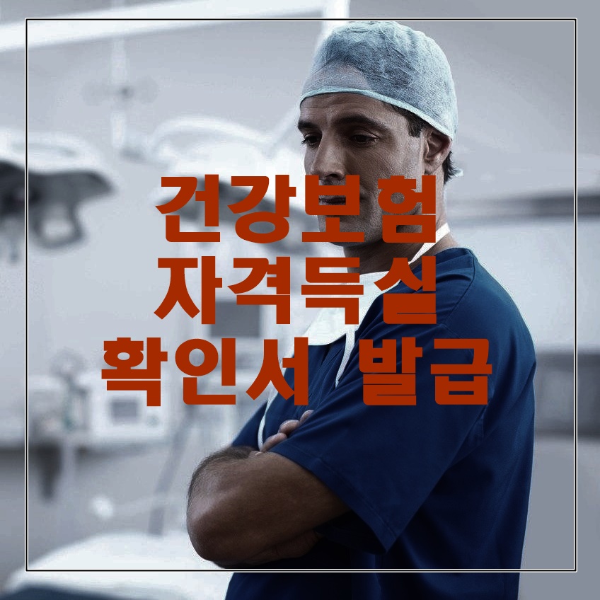  건강보험자격득실확인서 발급 받는 방법