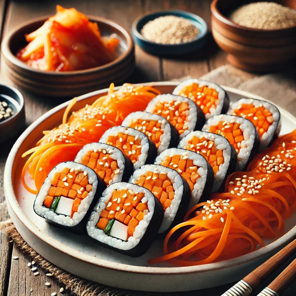당근라페 김밥 만들기