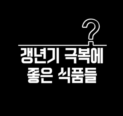갱년기에 좋은 식품