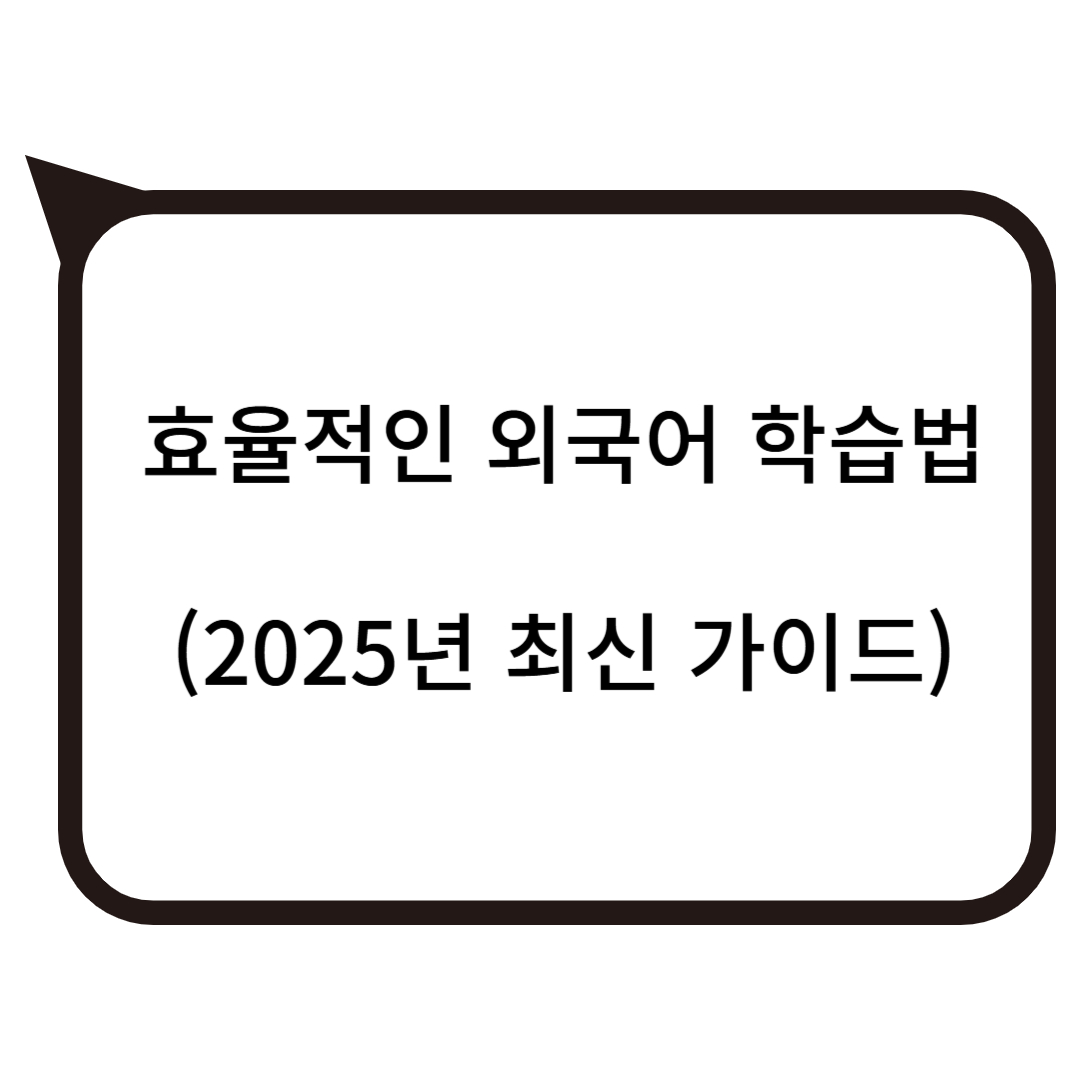 효율적인 외국어 학습법 (2025년 최신 가이드) 사진