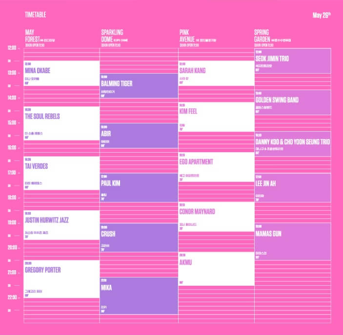 서울재즈페스티벌-2023-1일차-공연-시간표