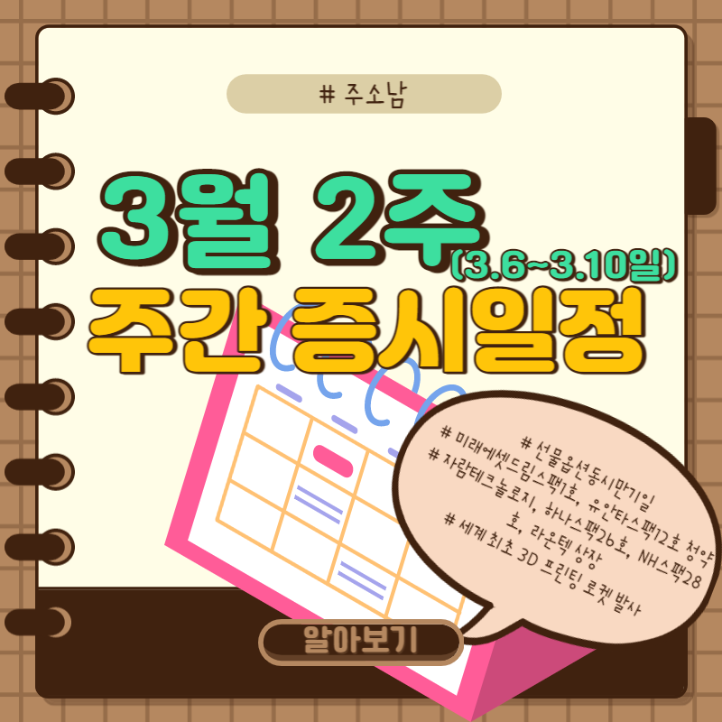  선물옵션 동시 만기일 등 주간 증시일정(3월2주)