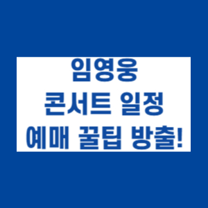 임영웅 콘서트 일정 예매 티케팅
