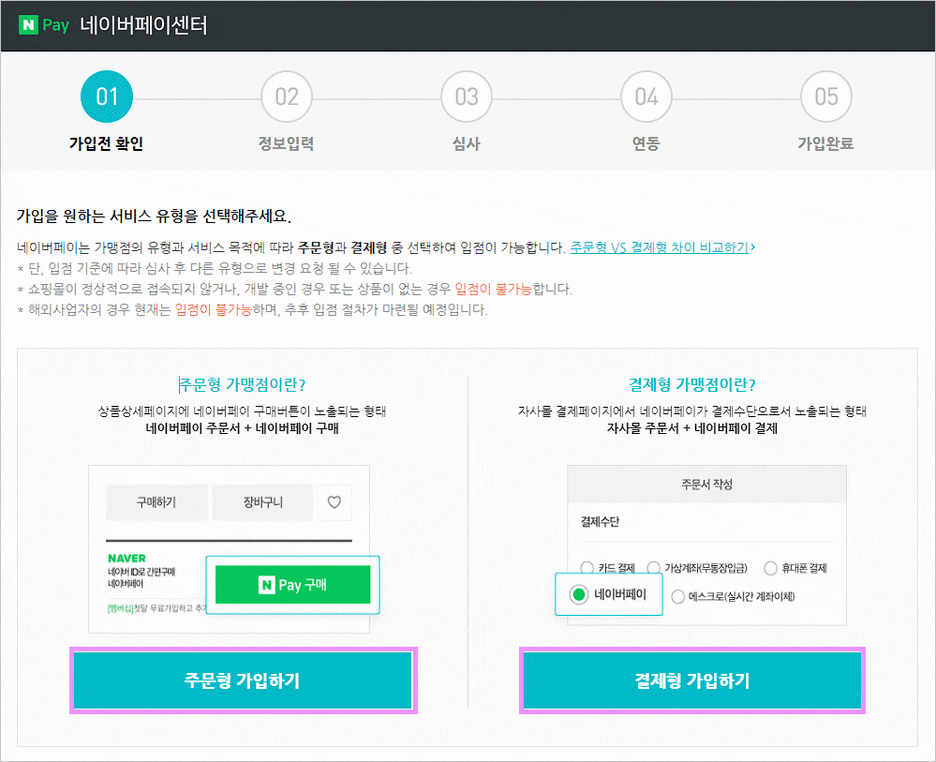 카페24 쇼핑몰(자사몰) 네이버페이 결제 설정 방법 - 주문형, 결제형