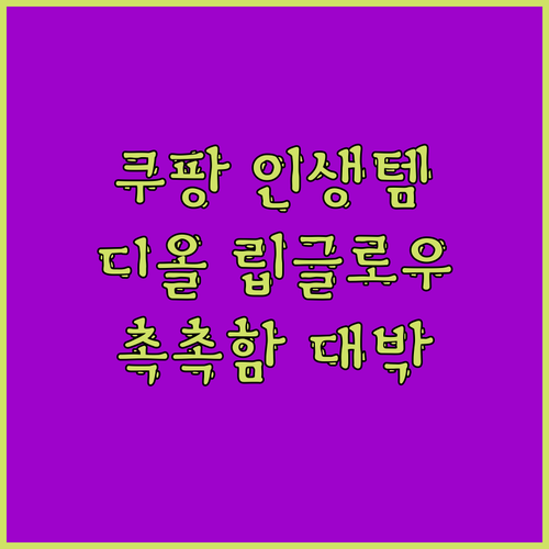 쿠팡에서 찾은 인생템.. 디올 어딕트