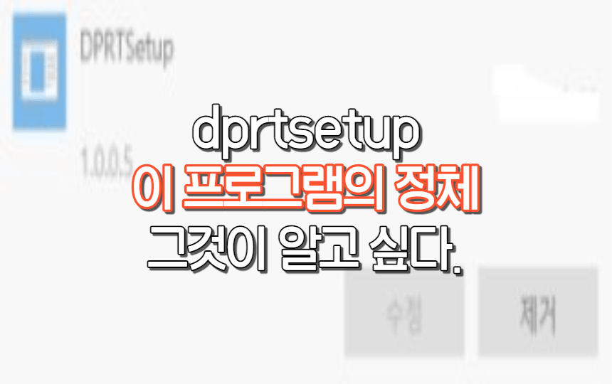 dprtsetup 이 것의 정체를 알고싶다.