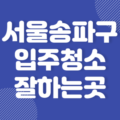 서울 송파구 입주청소 잘하는 곳 후기 좋은 곳 BEST 3