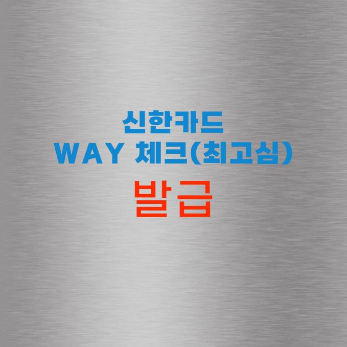 신한카드 Way 체크(최고심)