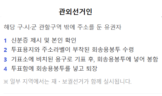 사전투표 준비물