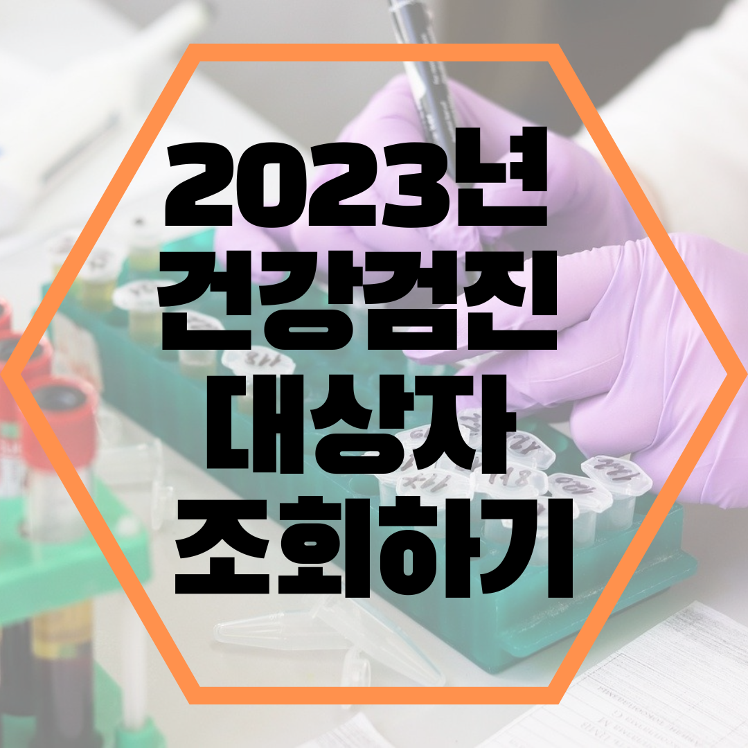 2023년 건강검진 대상자 조회하기