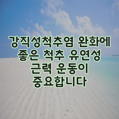 강직성척추염 완화에 좋은 척추 유연성 근력 운동이 중요합니다